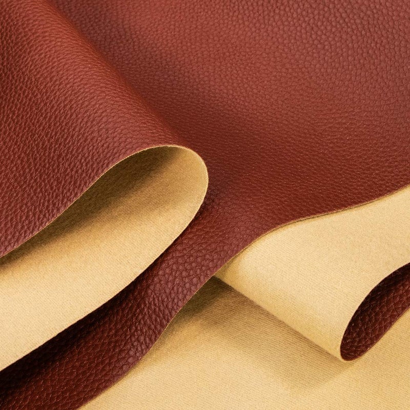 TORRAMI Soft Synthetic PU Fabric Material Faux Leather Sheets 1 Yards 54" x 36", 0.95mm Thick for Upholstery, DIY Crafts, Pebbled Pattern Brown - Image 3